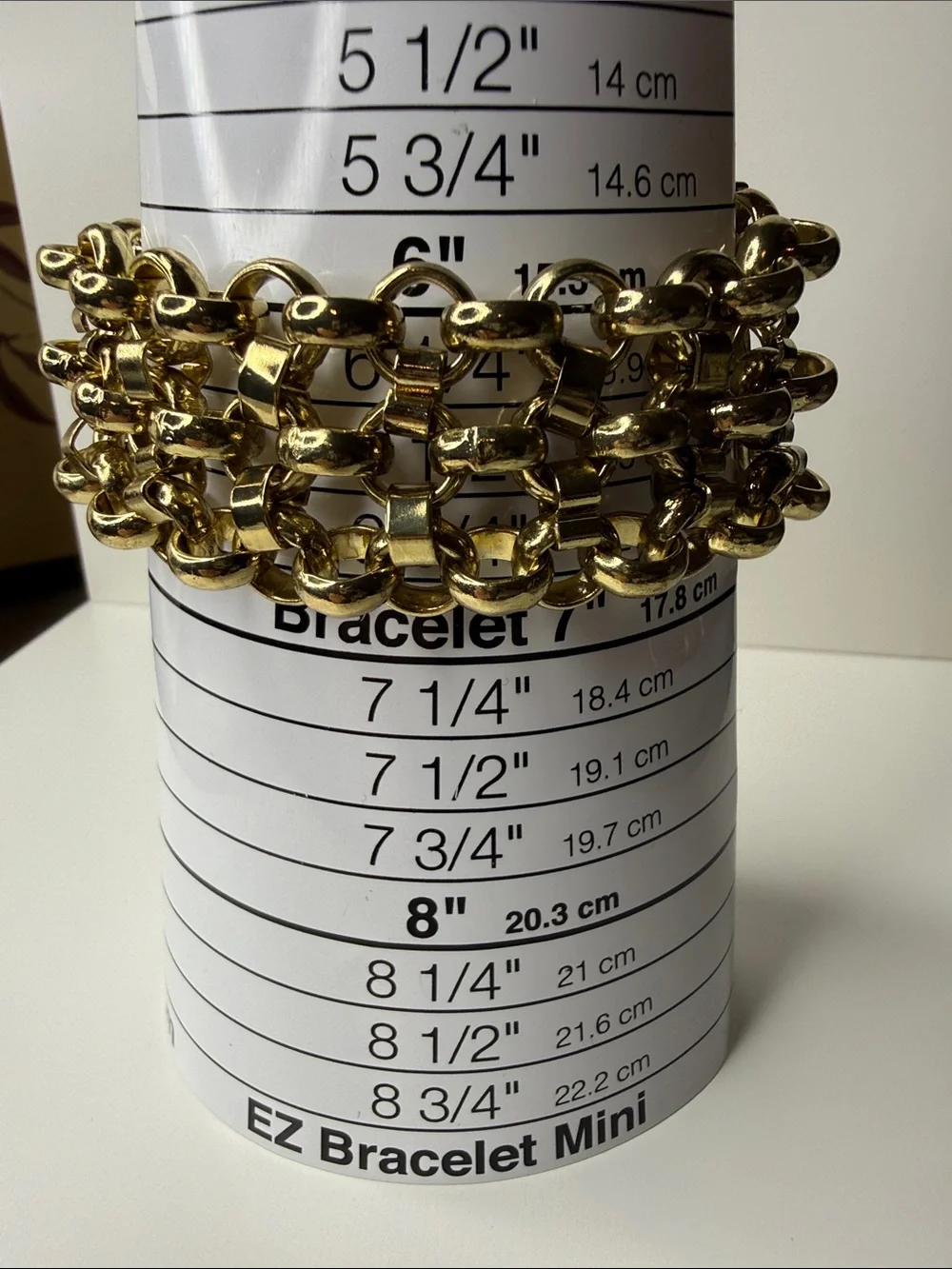 NWT 2028 offshoot of 1928 Classic Polished Gold Multi-Row Link Bracelet figure 8